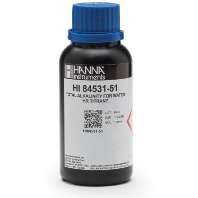 High Range Titrant for Alkalinity HI84531-51, 120 mL, Mini Titrator Solution | EnvMart
