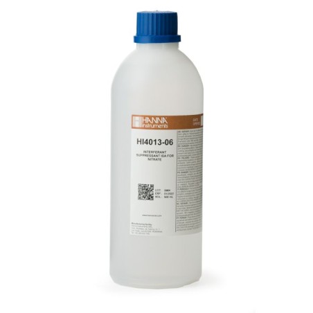 Nitrate Interferent Suppressant ISA Solution HI4013-06, 500 mL for Nitrate ISEs | EnvMart