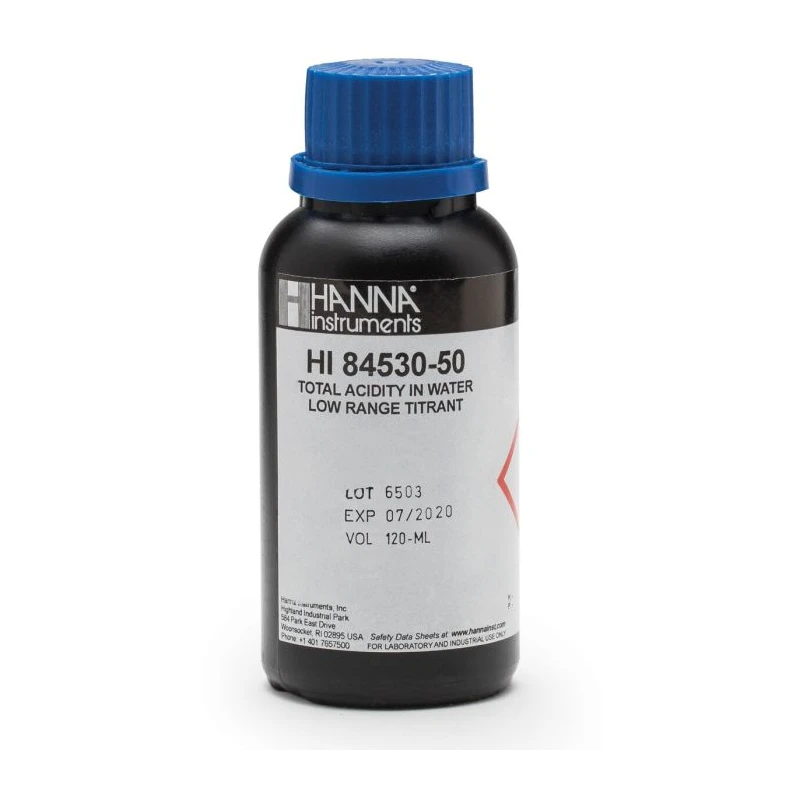 HI84530-50 Low Range Titrant Solution for Water Mini Titrator, 120mL | EnvMart