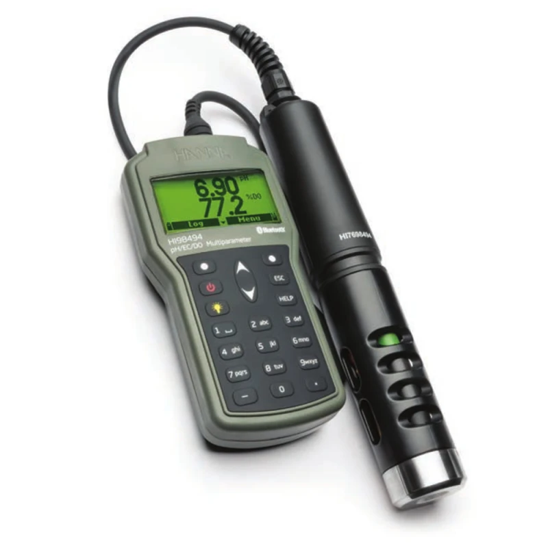 Hanna HI98494 Multiparameter Bluetooth Portable pH/EC/OPDO Meter with HI7698494/4 Probe | EnvMart
