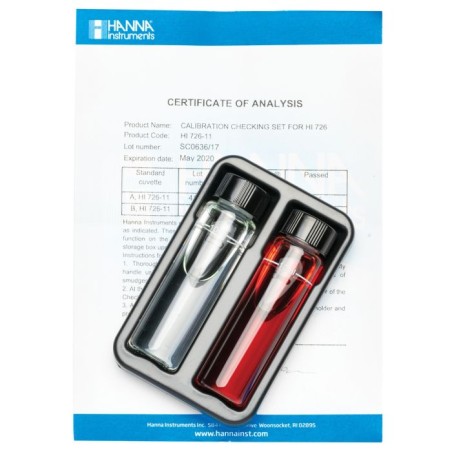 Nickel HC HI726-11 Calibration Check Set, 3.50±0.20 g/L, Certificate of Analysis | EnvMart