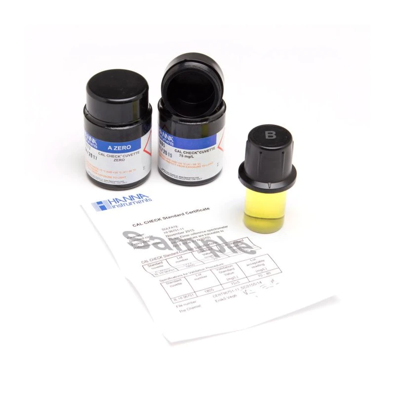 Nitrate CAL Check™ Calibration Standards Set HI97728-11 | 0.0 & 15.0 mg/L for HI97728 Photometer | EnvMart