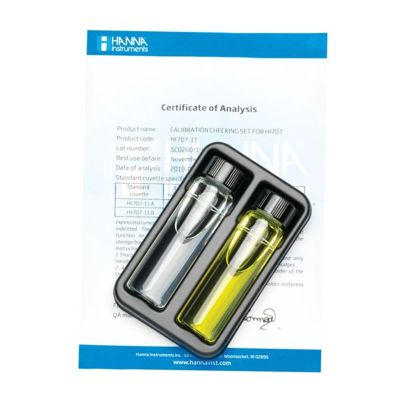 Nitrite Low-Range Checker HC Calibration Check Set HI707-11, 0–600 ppb Standard, Certificate | EnvMart