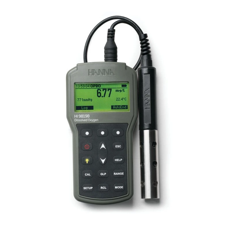HI98198 Waterproof Optical Dissolved Oxygen Meter, 4m Cable, IP67, Portable DO Meter | EnvMart