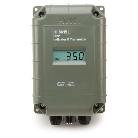 Hanna HI8615LN ORP Transmitter with LCD, Galvanically Isolated 4-20 mA Output, IP65 | EnvMart