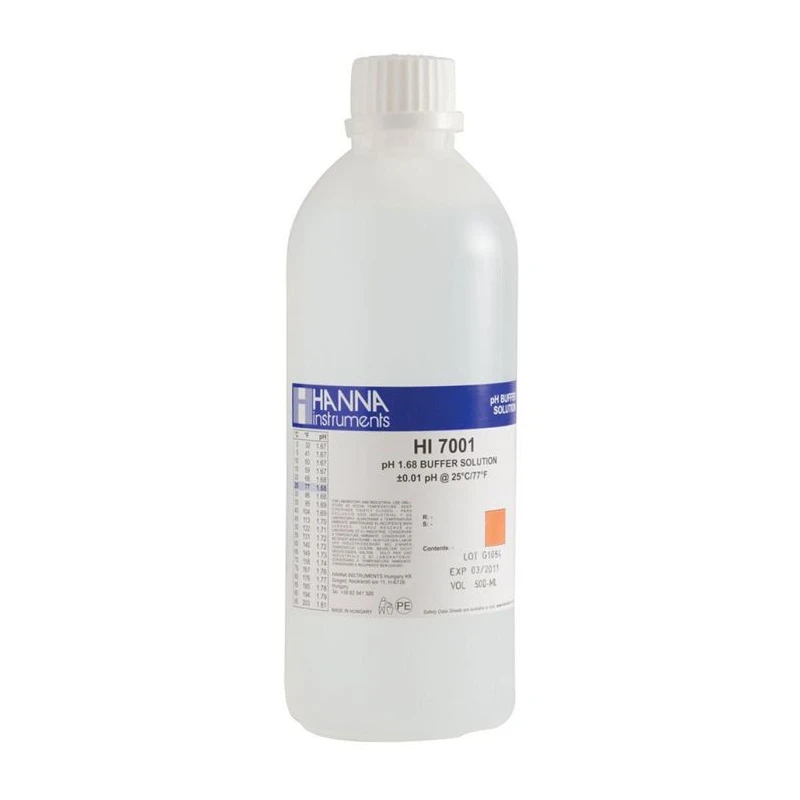 Hanna Instruments HI7001L pH 1.68 Calibration Solution 500 mL | EnvMart