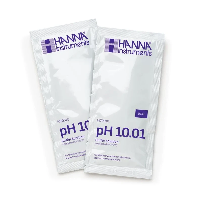 HI70010C pH 10.01 Calibration Buffer, 25 x 20 mL Sachets, ±0.01 pH | EnvMart