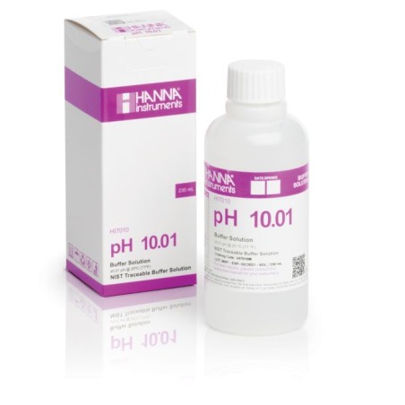 Hanna HI7010M pH 10.01 Calibration Solution 230 mL ±0.01 pH Buffer | EnvMart