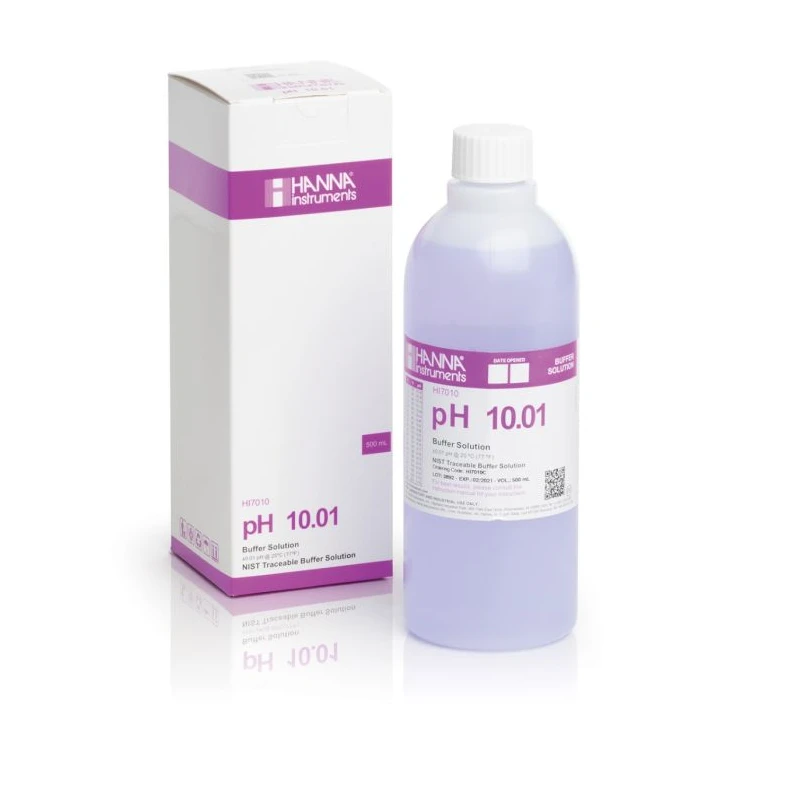 Hanna HI7010L/C pH 10.01 Calibration Buffer Solution 500 mL with Certificate | EnvMart