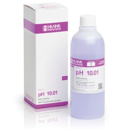 Hanna HI7010L/C pH 10.01 Calibration Buffer Solution 500 mL with Certificate | EnvMart