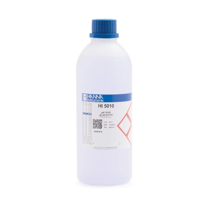 HI5010-V pH 10.01 Technical Calibration Buffer Solution 500 mL ±0.01 pH | EnvMart