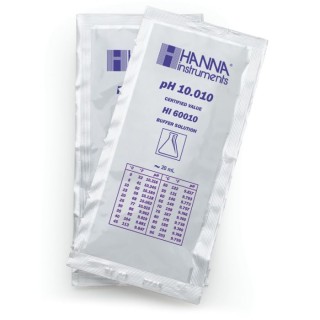 HI60010-02 pH 10.010 Millesimal Buffer Solution 25 x 20 mL Sachets ±0.002 pH Accuracy | EnvMart