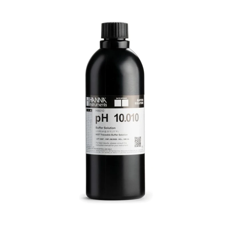 pH 10.010 Millesimal Calibration Buffer HI6010, 500 mL | NIST Traceable | Laboratory pH Calibration Solution | EnvMart