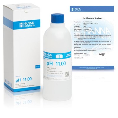 pH 11.00 Technical Calibration Buffer Solution, 500 mL, ±0.01 pH Accuracy | EnvMart