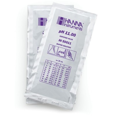 Hanna HI50011-02 pH 11.00 Calibration Buffer Sachets 25 x 20 mL | EnvMart