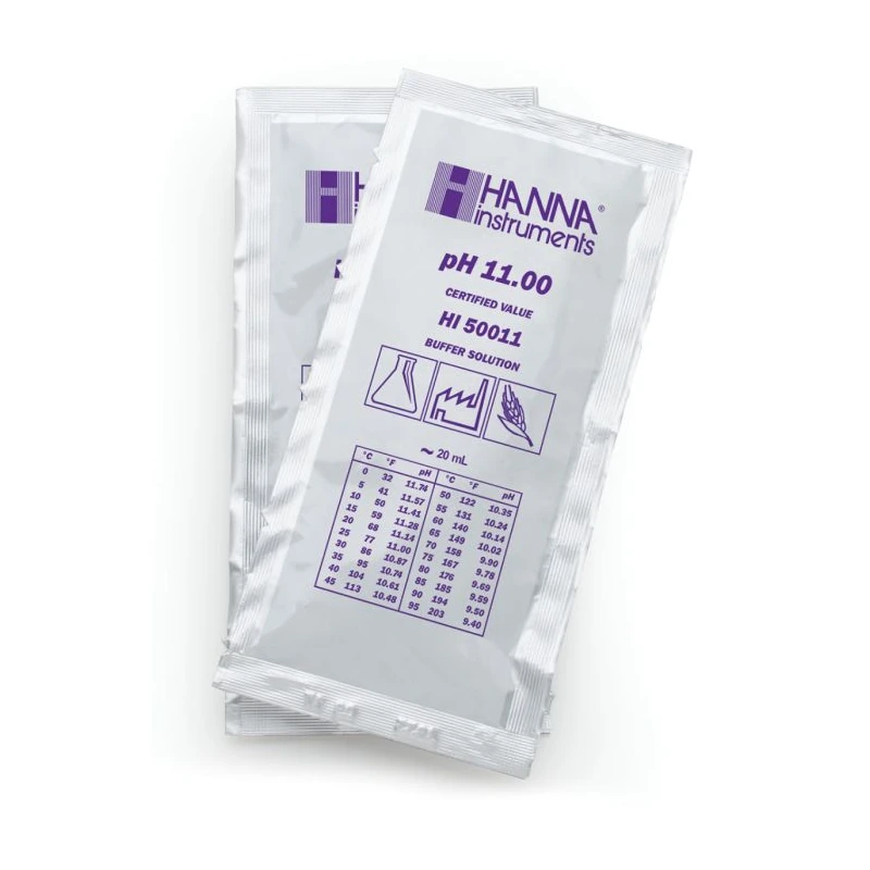 Hanna HI50011-02 pH 11.00 Calibration Buffer Sachets 25 x 20 mL | EnvMart