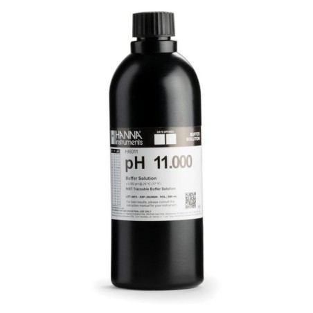 HI6011 pH 11.000 Calibration Buffer Solution, 500 mL, ±0.002 pH Accuracy | EnvMart