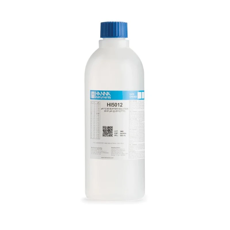 pH 12.00 Calibration Buffer Solution, ±0.01 pH Accuracy, 500 mL | EnvMart
