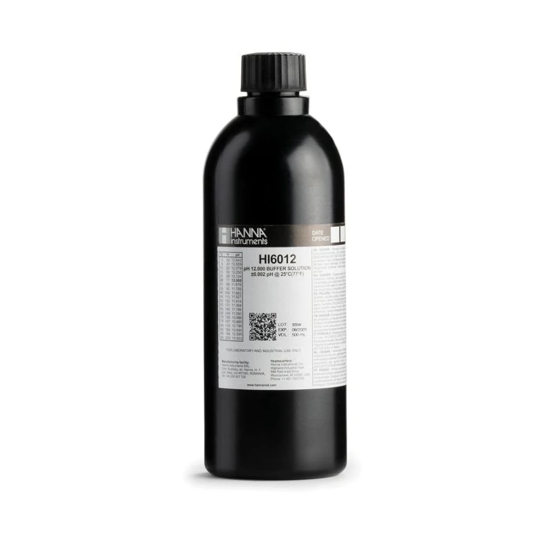 Millesimal pH 12.000 Calibration Buffer Solution HI6012, 500 mL, Accuracy ±0.002 pH | EnvMart