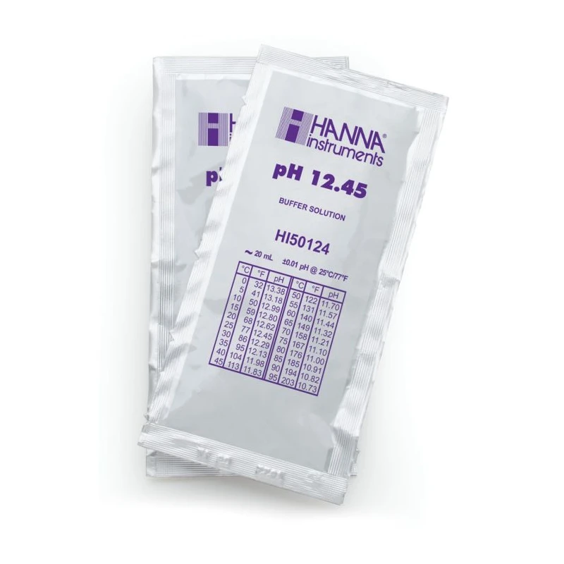 Technical pH 12.45 Calibration Buffer Sachets HI50124-02, 25 x 20 mL | EnvMart