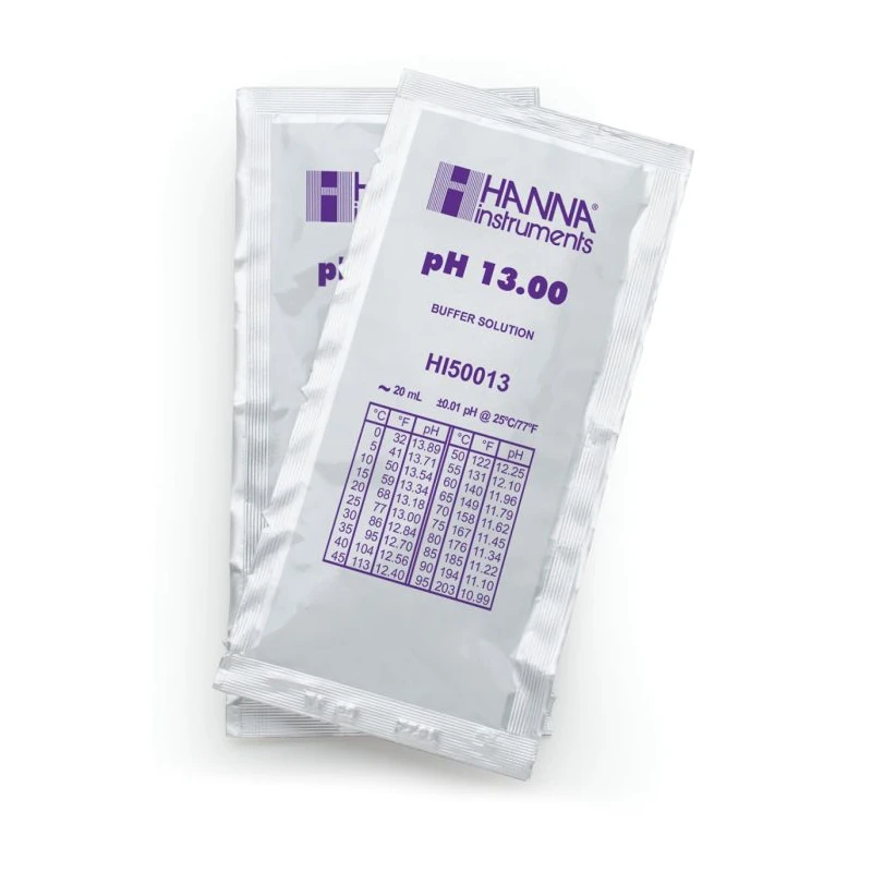 HI50013-02 pH 13.00 Technical Calibration Buffer Sachets 25 x 20mL Accuracy ±0.01 pH | EnvMart