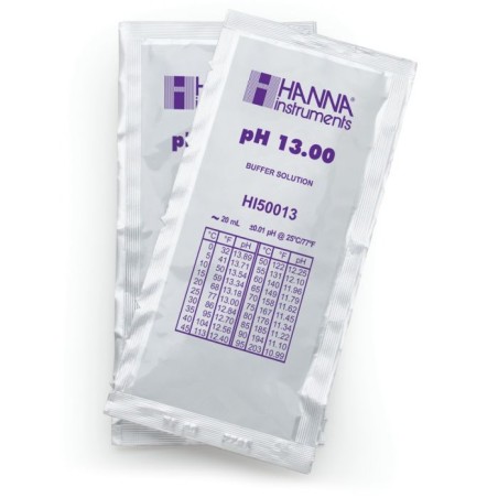 HI50013-02 pH 13.00 Technical Calibration Buffer Sachets 25 x 20mL Accuracy ±0.01 pH | EnvMart