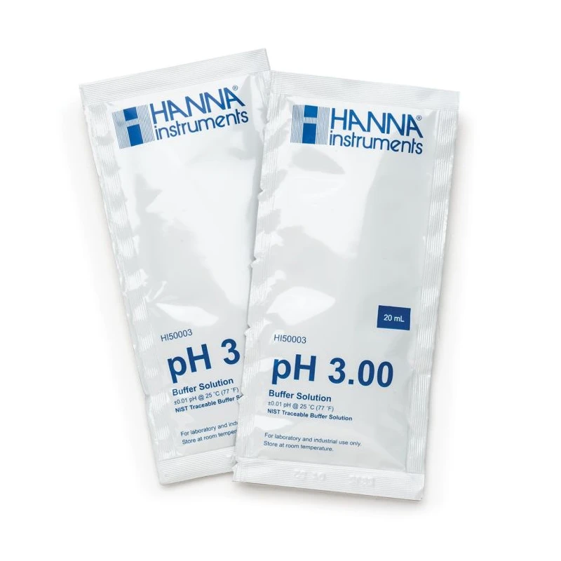 Technical pH 3.00 Calibration Buffer HI50003-02, 25 x 20mL Sachets, ±0.01 pH | EnvMart