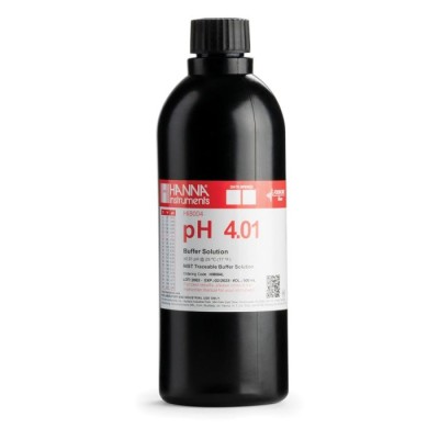 HI8004L/C pH 4.01 Calibration Buffer Solution 500 mL, Certificate of Analysis, FDA Bottle | EnvMart