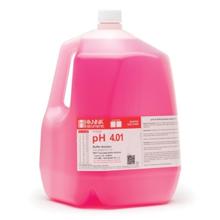 Hanna Instruments HI7004/1G pH 4.01 Calibration Solution 1 Gallon Red | EnvMart