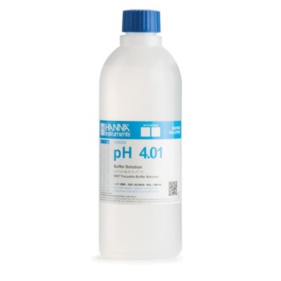 Hanna Instruments HI5004 Technical Calibration Buffer pH 4.01, 500 mL, ±0.01 pH Accuracy | EnvMart