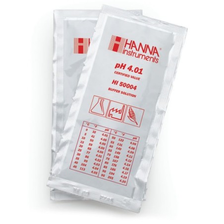 HI50004-01 pH 4.01 Technical Calibration Buffer Sachets 10x20 mL Accuracy ±0.01 pH | EnvMart
