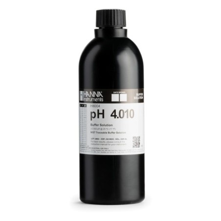 Hanna Instruments HI6004 pH 4.010 Calibration Buffer Solution 500 mL ±0.002 pH | EnvMart