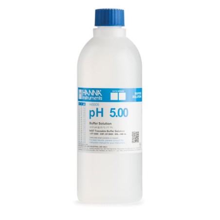 Technical Calibration Buffer Solution pH 5.00 ±0.01, 500 mL, Traceable to NIST | EnvMart