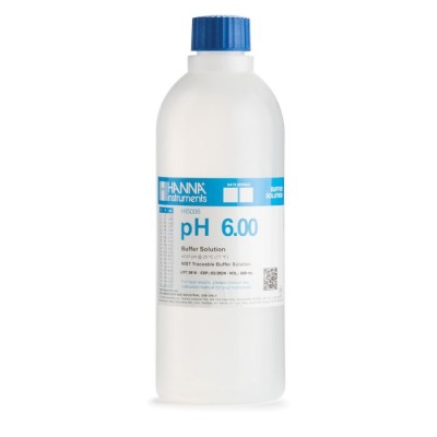 Hanna pH 6.00 Technical Calibration Buffer Solution, 500 mL, ±0.01 pH Accuracy | EnvMart