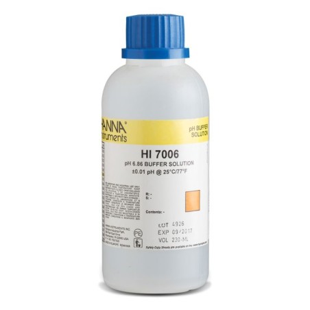 pH 6.86 Calibration Solution HI7006M, 230 mL, ±0.01 pH Accuracy Buffer | EnvMart