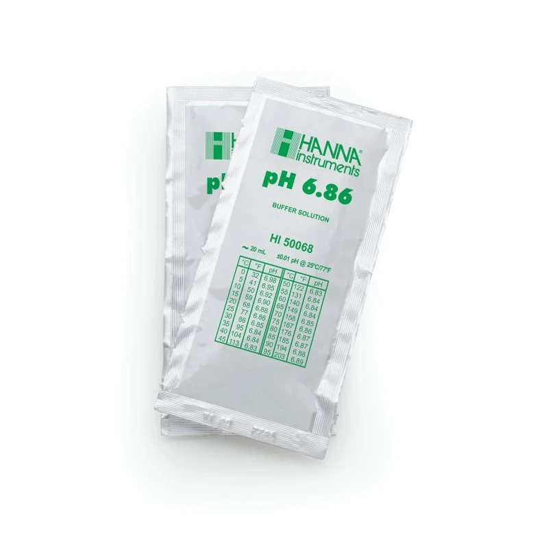 pH 6.86 Calibration Buffer Sachets HI50068-02, 25 x 20mL, ±0.01 pH Accuracy | EnvMart