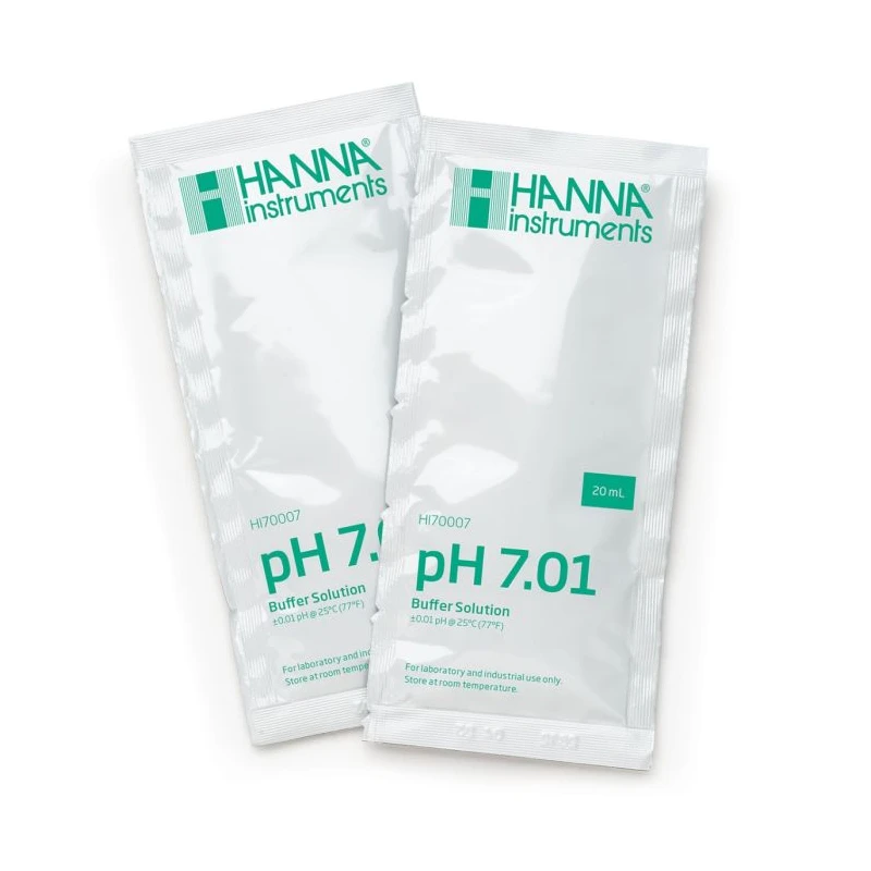 pH 7.01 Calibration Buffer Sachets HI70007C, ±0.01 Accuracy, 25 x 20 mL, Certificate of Analysis | EnvMart