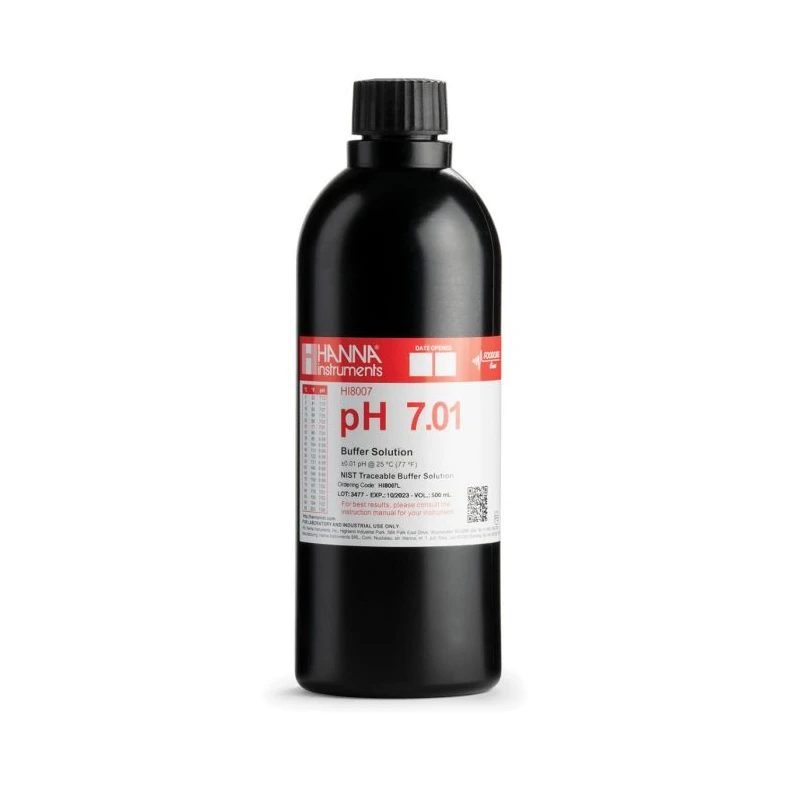 pH 7.01 Calibration Buffer Solution HI8007L, NIST Traceable, 500 mL | EnvMart
