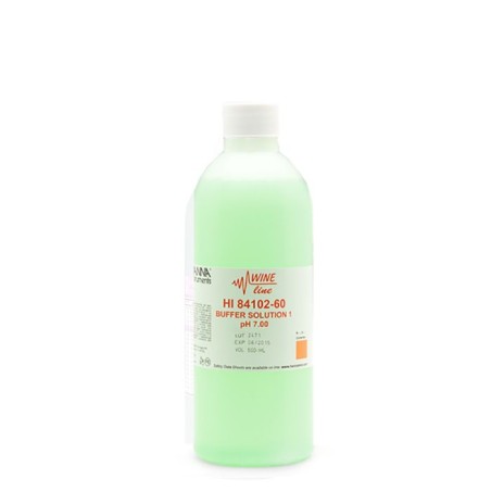 pH 7.00 Buffer Solution HI84102-60 | Total Acidity for Wine Analysis, 500 mL, ±0.01 pH | EnvMart