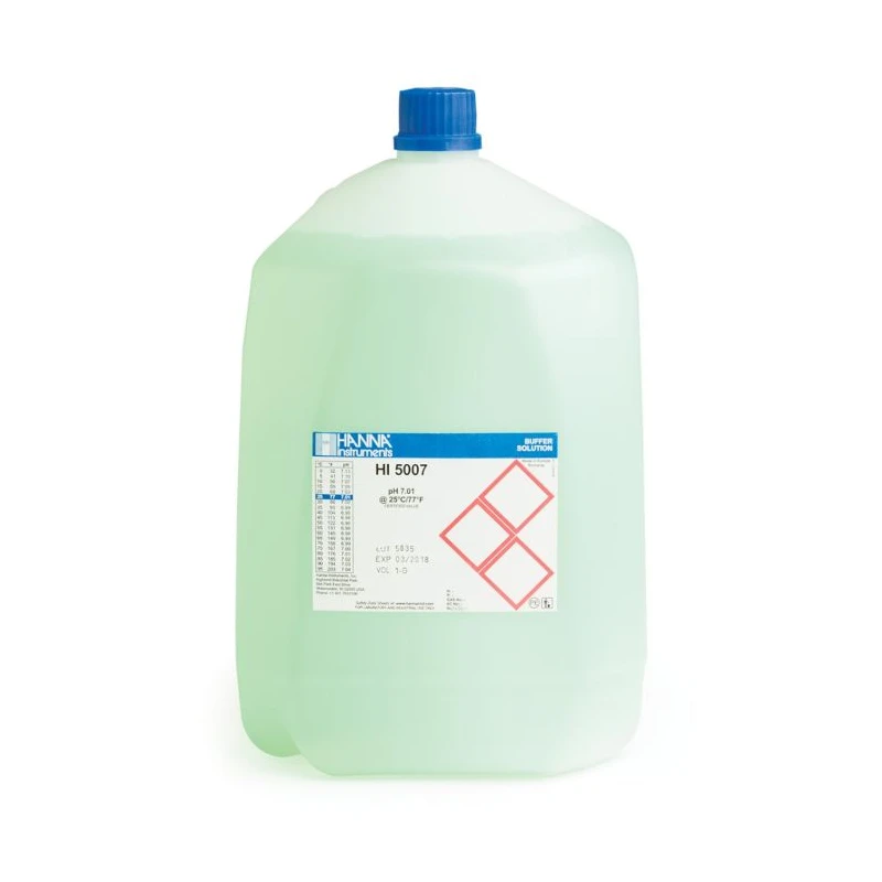 Hanna Instruments HI5007-G08 pH 7.01 Calibration Buffer, 3.78L, ±0.01 pH, Green | EnvMart