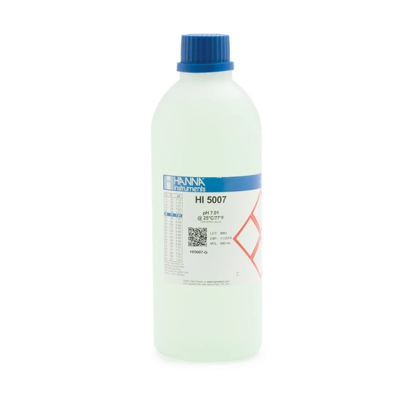 Hanna HI5007-G pH 7.01 Calibration Buffer Solution 500 mL, NIST Traceable, Accurate | EnvMart
