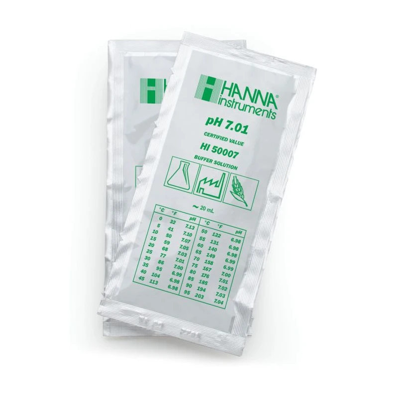 HI50007-02 pH 7.01 Technical Calibration Buffer Sachets 25 x 20mL ±0.01 pH Accuracy | EnvMart