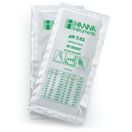 HI50007-02 pH 7.01 Technical Calibration Buffer Sachets 25 x 20mL ±0.01 pH Accuracy | EnvMart