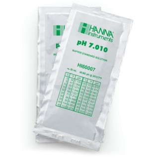 HI60007-02 pH 7.010 Millesimal Buffer Solution 25 x 20 mL Sachets, Accuracy ±0.002 pH | EnvMart