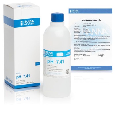 Technical pH Buffer Solution 7.41 HI5074, 500 mL, ±0.01 pH Accuracy | EnvMart