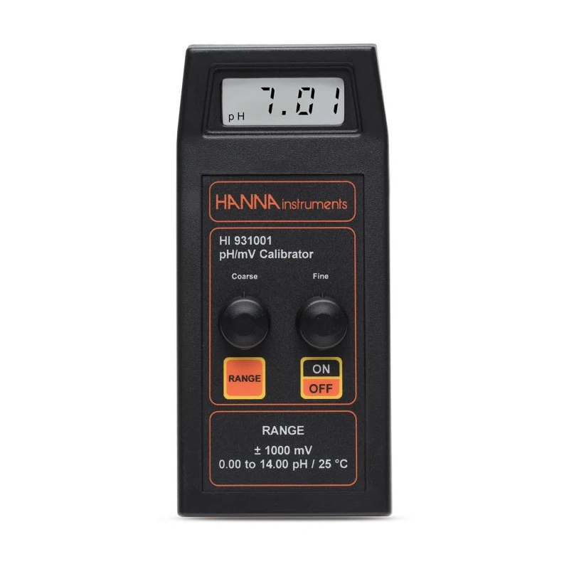 Precision pH and mV Simulator HI931001, 0–14 pH, -1000 to +1000 mV, LCD Display | EnvMart