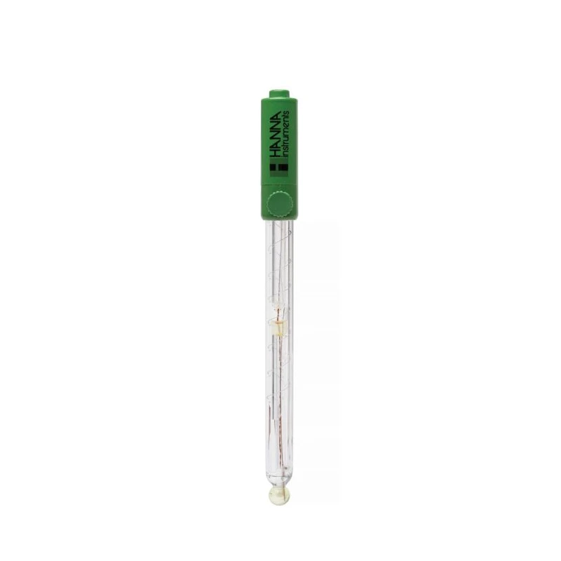 HI1610D pH Electrode with Built-In Temperature Sensor, Glass Body, DIN Connector | EnvMart
