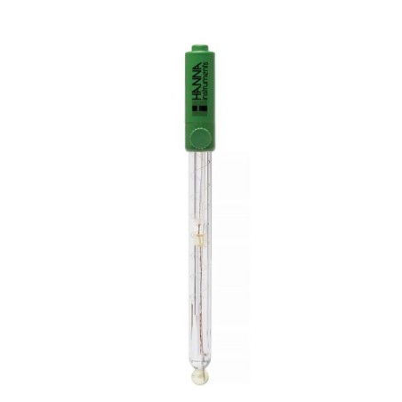 HI1610D pH Electrode with Built-In Temperature Sensor, Glass Body, DIN Connector | EnvMart