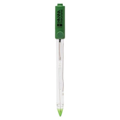 HI1053P pH Electrode with Conical Tip, Glass Body, Triple Ceramic Double Junction, BNC + Pin Connector | EnvMart
