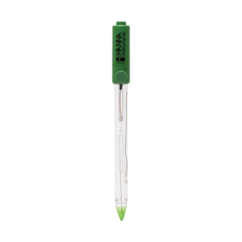 HI1053P pH Electrode with Conical Tip, Glass Body, Triple Ceramic Double Junction, BNC + Pin Connector | EnvMart